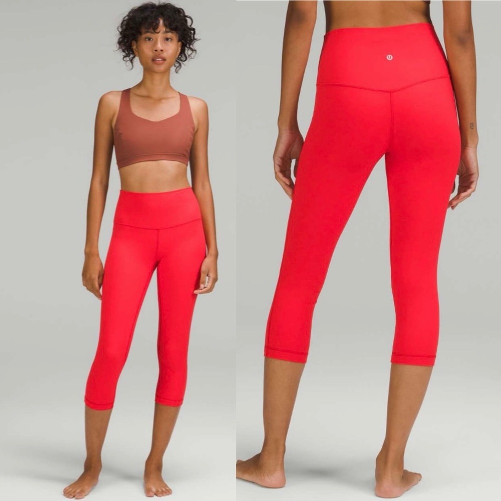 lululemon athletica Bold Red Cropped Leggings